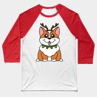 Christmas Corgi Baseball T-Shirt